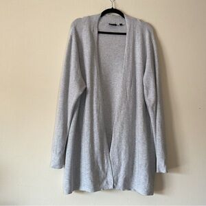 Gray Open Front Women's Sweater 3XL
